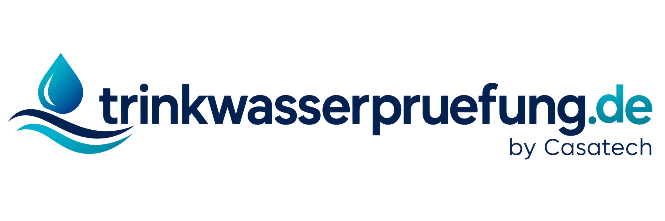 trinkwasserpruefung.de by Casatech – Wortmarke mit Wasserwelle